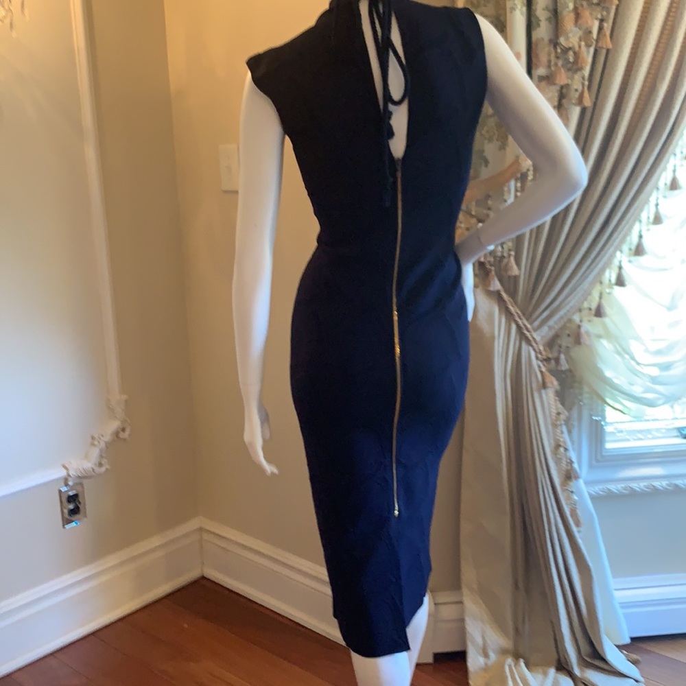 roland Mouret Dorada" dress in geometric-jacquard